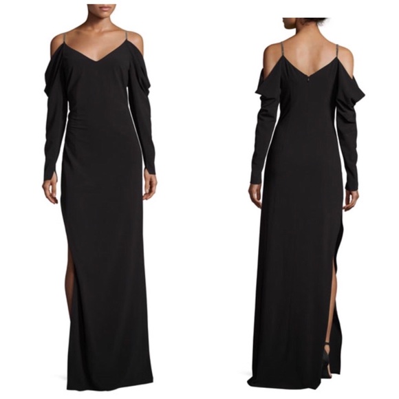 Halston Heritage Dresses & Skirts - Halston Heritage Cold Shoulder Long Sleeve Dress